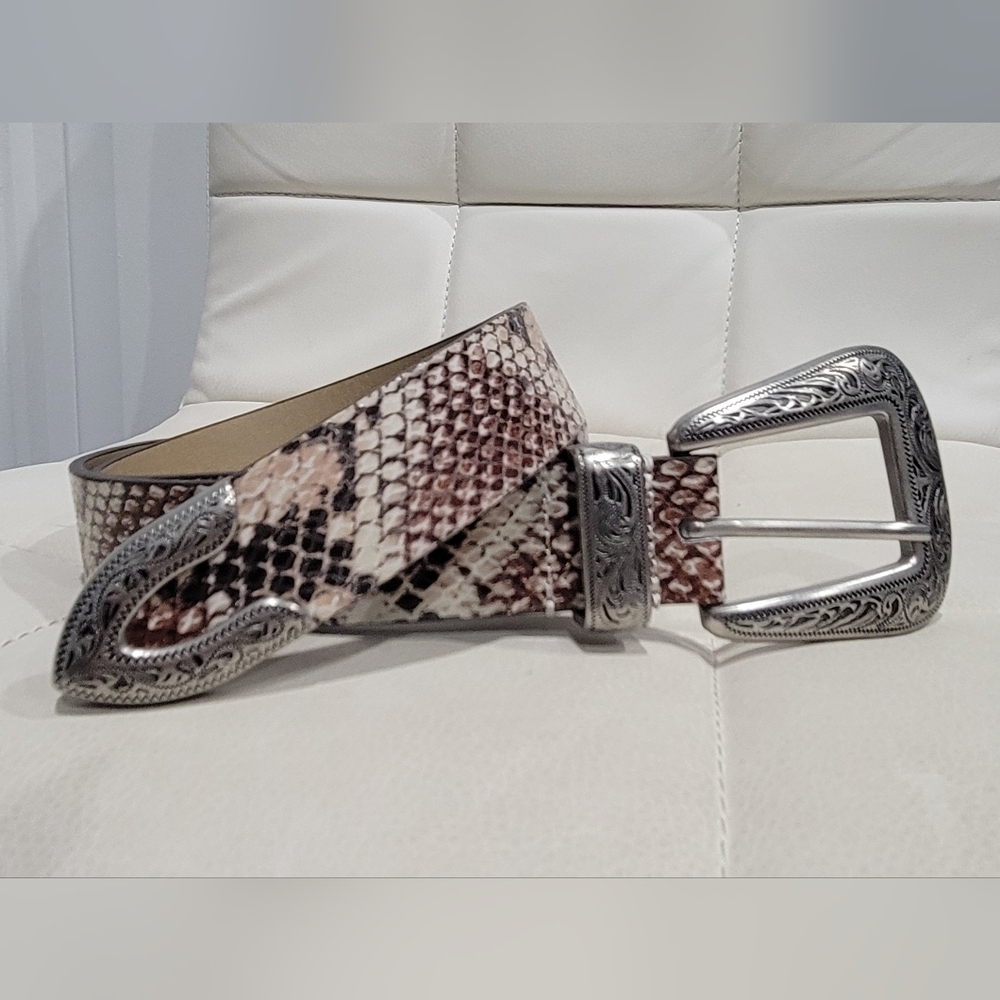 Urban Outfitters Ecote Snakeskin Leather Blend Belt